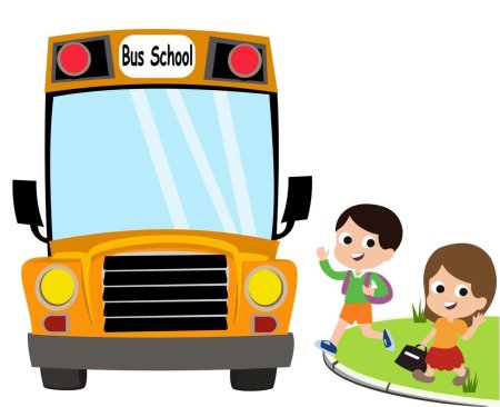 vector illustration of school children going to school by bus 7414827  Vector Art at Vecteezy